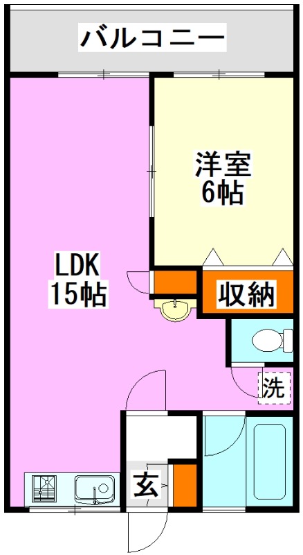 飯塚市新飯塚のマンションの間取り