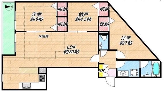 MESSAGE苦楽園三番町の間取り