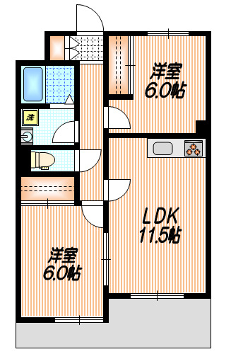 メゾングラッセお花茶屋の間取り