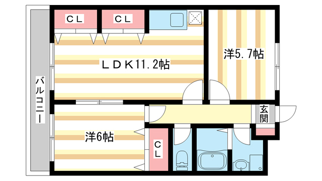 【天理市前栽町のマンションの間取り】