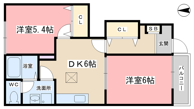 セントレア小野Ｂ棟の間取り