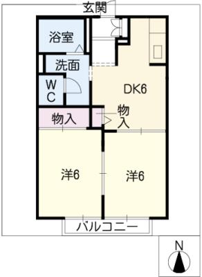 リバティ宝塚Ａ棟の間取り