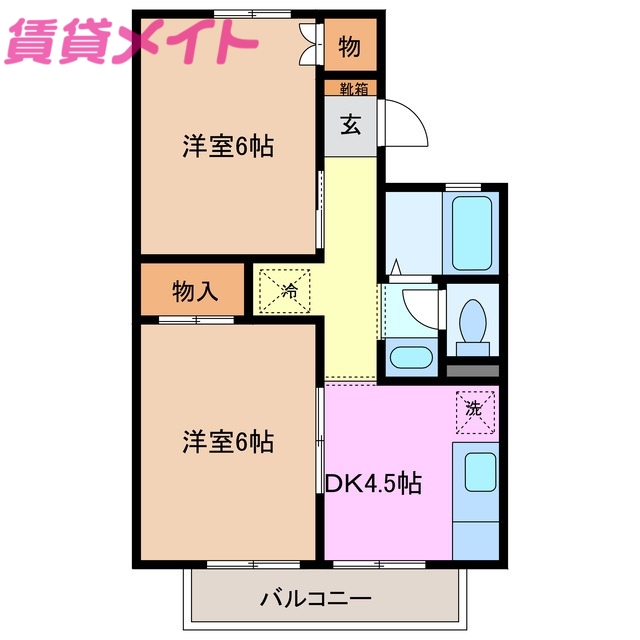 ノースエトランゼＢ棟の間取り