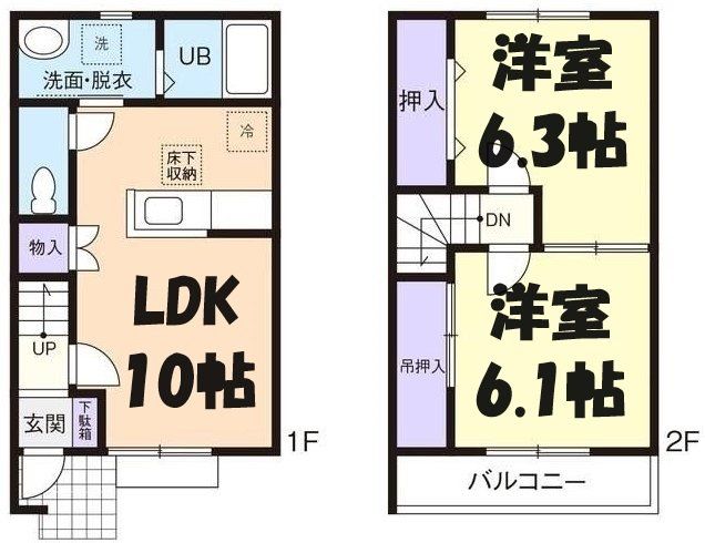 【大里郡寄居町大字末野のアパートの間取り】