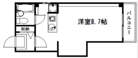 京都市北区平野宮本町のマンションの間取り