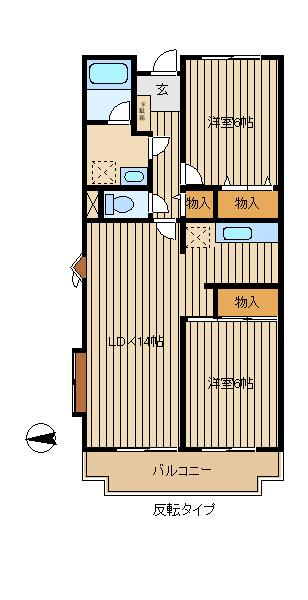 松戸市稔台のマンションの間取り