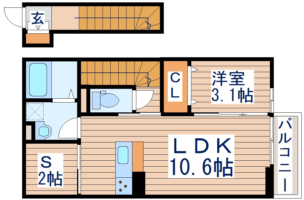 エスペランサ岩切の間取り