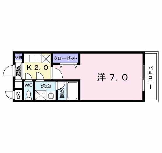 北九州市小倉南区徳力のマンションの間取り