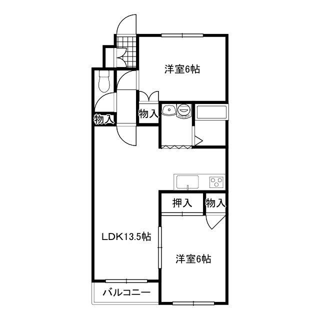 ヒルズF&Mの間取り
