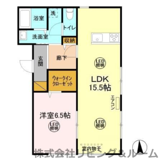銚子市清川町のアパートの間取り