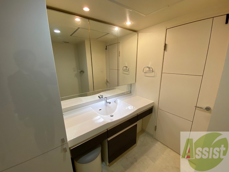 洗面設備　大きくて使いやすそうな独立洗面台になっています。