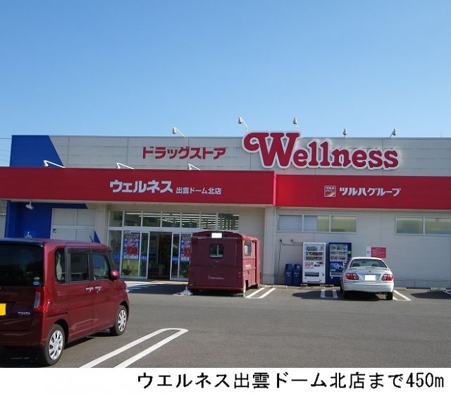 ドラックストア　ウエルネス出雲ドーム北店（ドラッグストア）まで450m