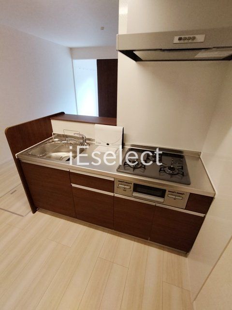 キッチン　3口ガスコンロのカウンターキッチン