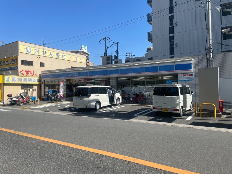 コンビニ　ローソン森之宮二丁目店（コンビニ）まで182m