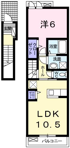 岡山電軌清輝橋線 清輝橋駅 徒歩35分 2階建 築14年の間取り写真