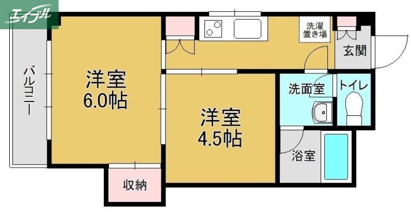 エバグリーン磨屋町の間取り写真