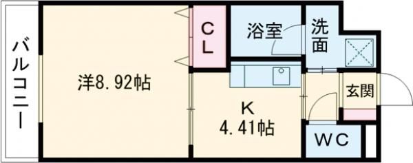ＪＲ信越本線 亀田駅 徒歩6分 3階建 築23年の間取り写真