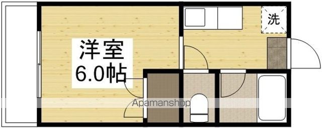 ＪＲ津山線 法界院駅 徒歩15分 4階建 築38年の間取り写真