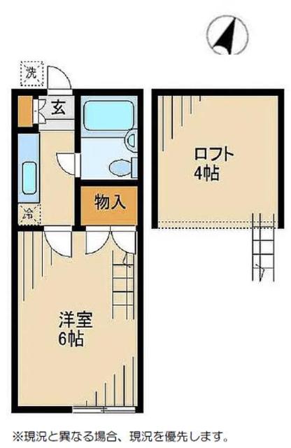 京王線 南平駅 徒歩9分 2階建 築40年の間取り写真