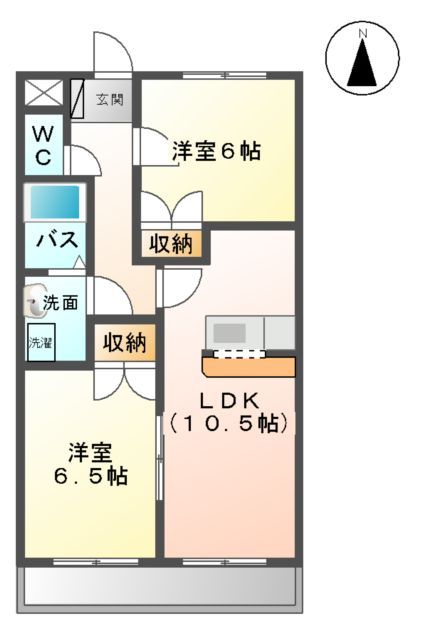 グリーンハイム松橋IIの間取り写真