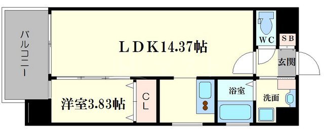 ブリリアント扇町公園の間取り写真