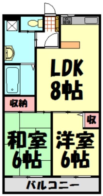 東武東上線 成増駅 徒歩15分 3階建 築31年の間取り写真