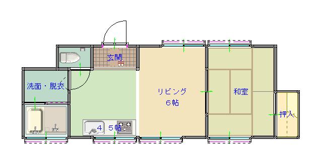 【松坂貸家の間取り】