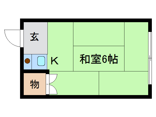 【天理市杣之内町のアパートの間取り】