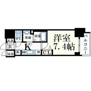 名古屋市東区代官町のマンションの間取り