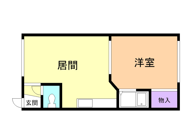 苫小牧市豊川町のアパートの間取り