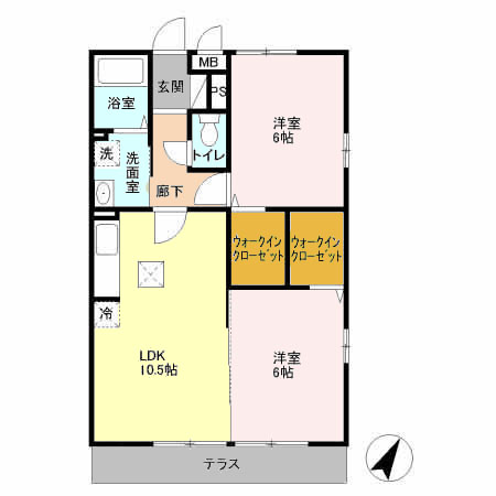 神奈川県厚木市戸室４（アパート）の賃貸物件の間取り