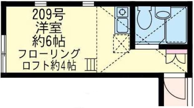 神奈川県川崎市幸区古市場１（アパート）の賃貸物件の間取り