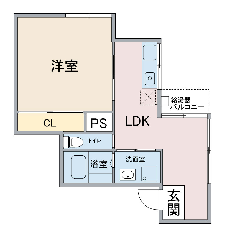 八事ハイツの間取り