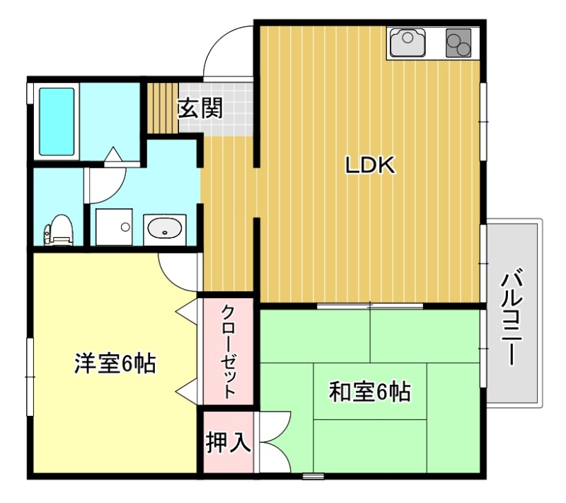 アーバン富岡Cの間取り