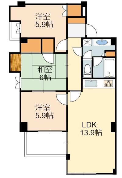 御殿山KLマンションの間取り