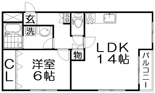 走谷ハイツの間取り