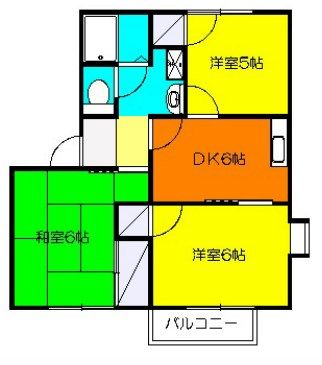 フラワーコートBの間取り