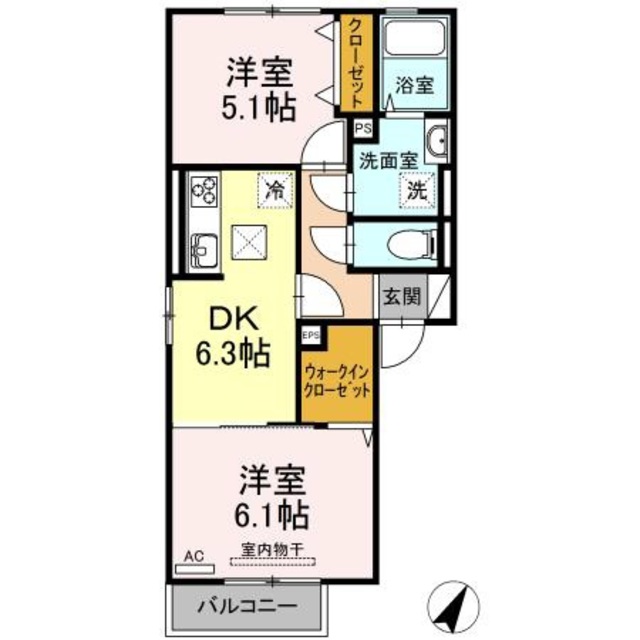 浅口郡里庄町大字里見のアパートの間取り