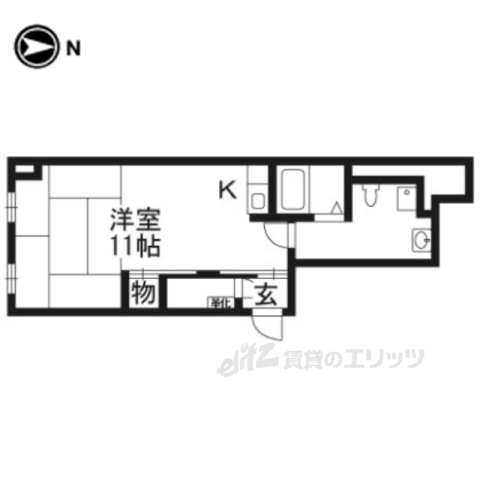 京都市下京区藪下町のマンションの間取り