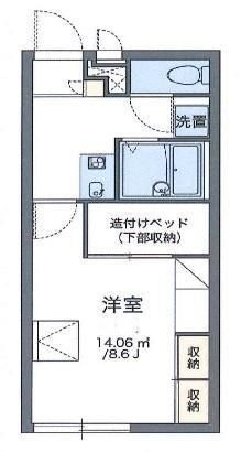 姫路市保城のアパートの間取り