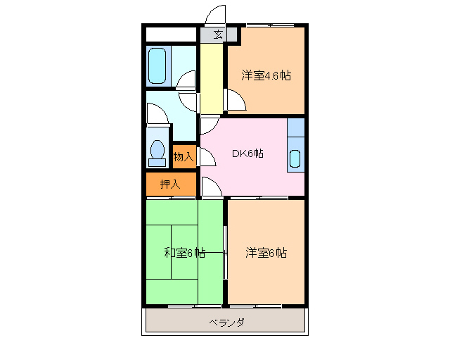 エスポワール滝の水の間取り