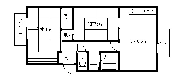 山端マンションの間取り