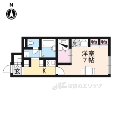 与謝郡与謝野町字三河内のアパートの間取り