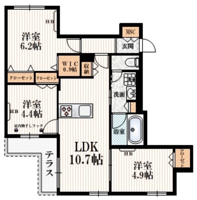 【杉並区下高井戸のマンションの間取り】