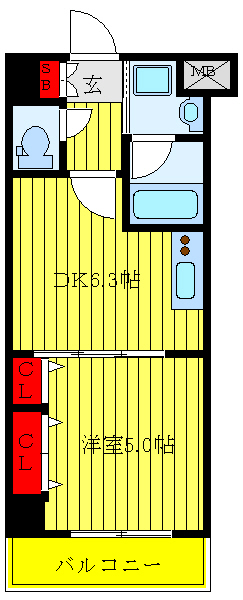 デ・ソーレ東池袋の間取り