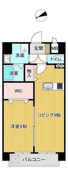 熊本市北区楡木のマンションの間取り