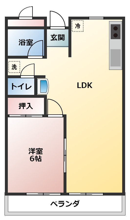 邑楽郡大泉町朝日のマンションの間取り