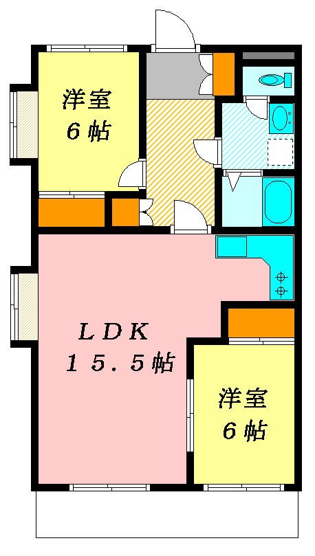 カームヤタ藤第二の間取り