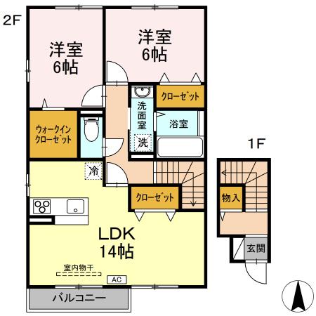 スピリトーゾ　B棟の間取り