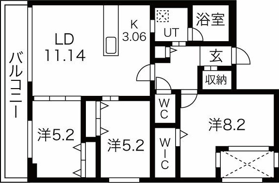 YAMAHANA-CITY.STELLAの間取り